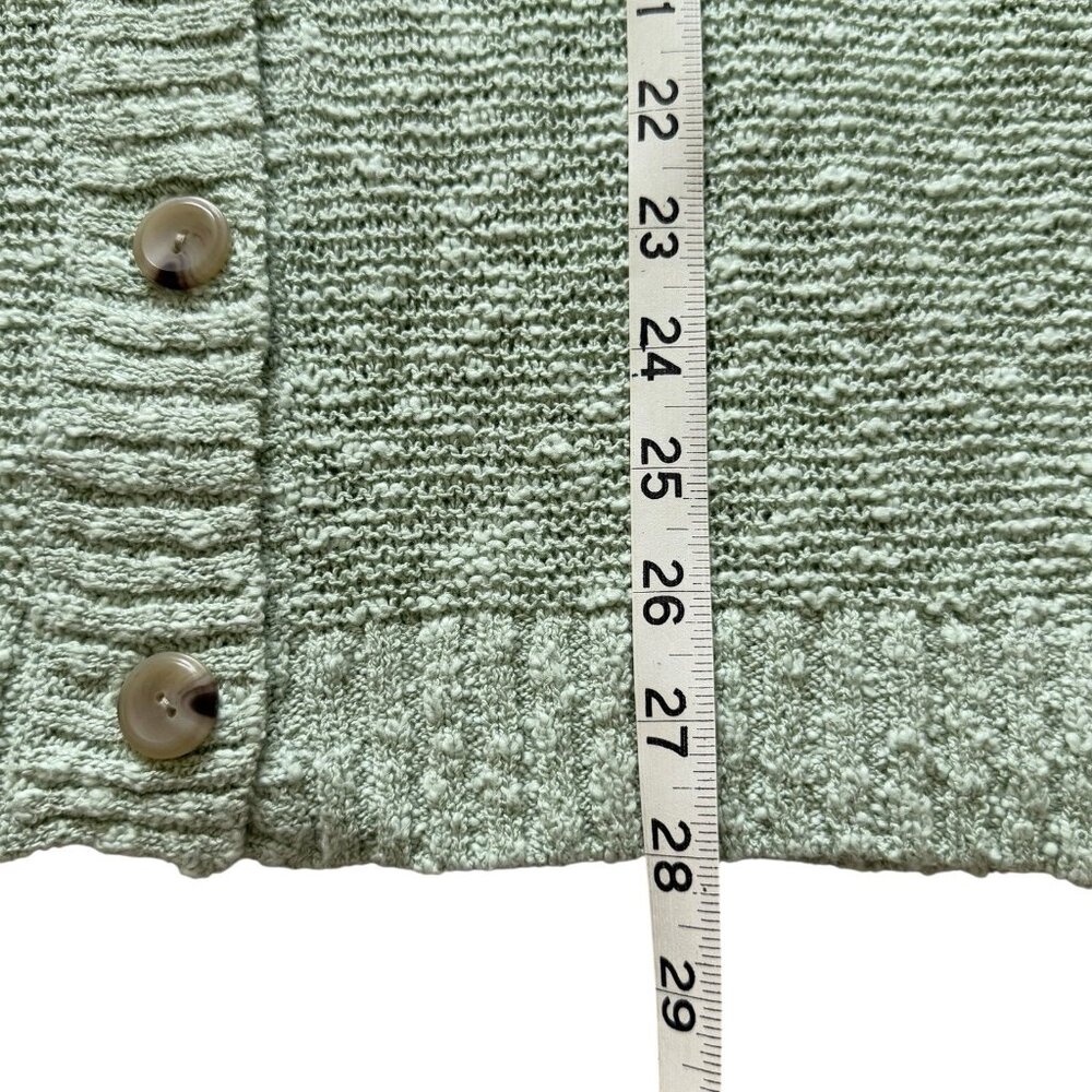 J. Jill Size Large Textured Prickly Pear Green Cardigan Sweater Button Front NEW - Picture 12 of 12
